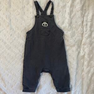Baby Mori 100% Organic Cotton Panda Overalls Boys Neutral 18-24 Months Animal